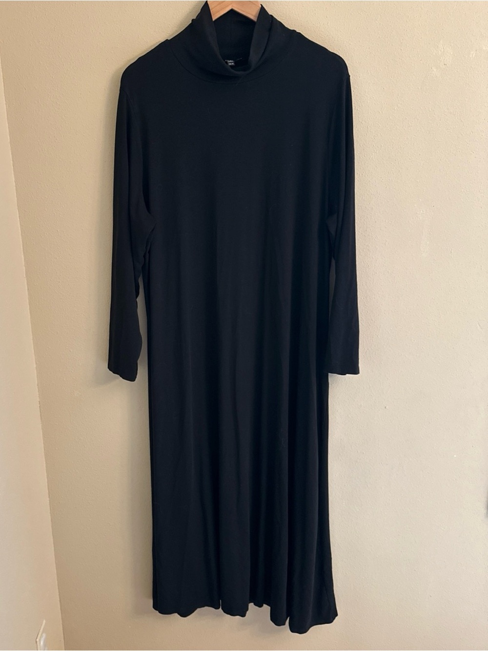 Eileen Fischer Turtleneck Stretch Jersey Midi Dress 1X Minamalist Classic
